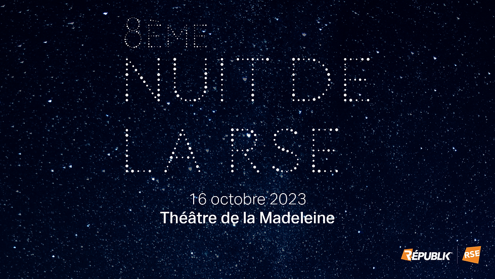 Affiche de la 8ème édition de la Nuit de la RSE - octobre 2023