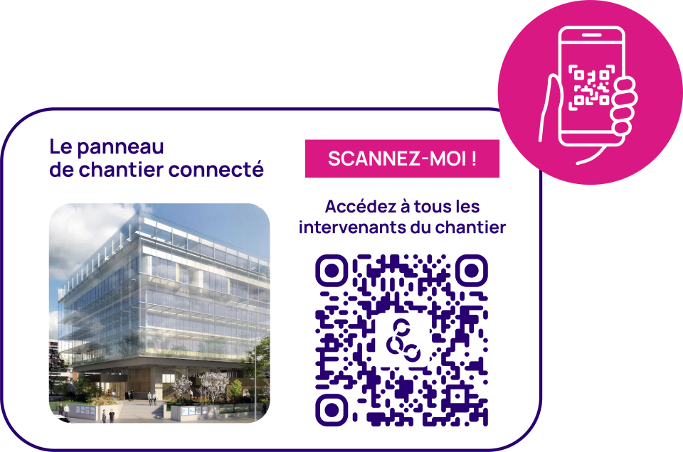 Panneau de chantier connecte