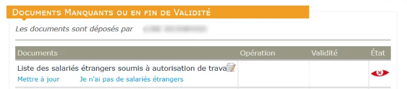 Signature liste nominative des salariés étrangers