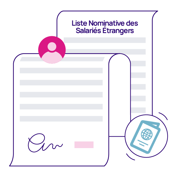 Liste nominative des salariés étrangers - 1 Document : liste nominative des salariés étrangers