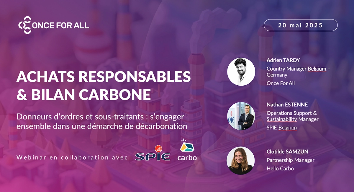 Nos Ressources - 6 Webinaire Once For All : Bilan Carbone et Achats responsables